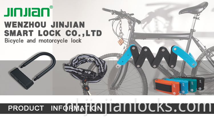 Jinjian anti diefstal opvouwbare structuur draagbare compacte fietsklavelvergrendeling met sleutelset